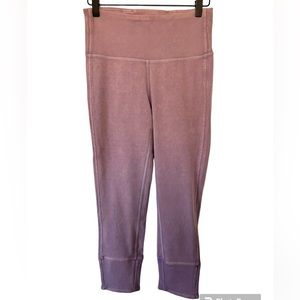 Lululemon high waisted wunder under ribbed crop capri leggings